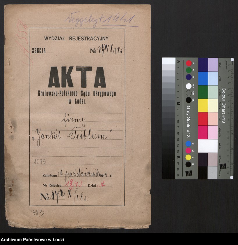 Obraz 2 z jednostki "Jankiel Teiblum- skład chustek"