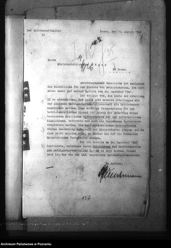 Obraz 5 z jednostki "Einsetzung eines Vertrauensarztes und Errickung eines Sprechzimmers"