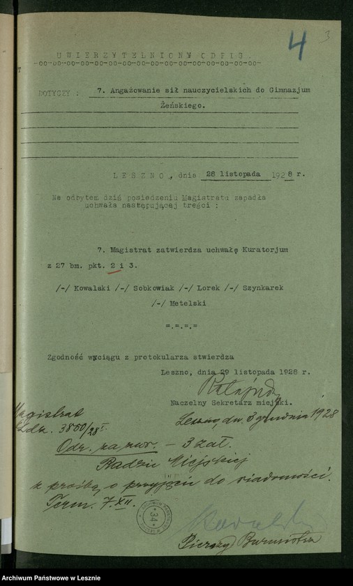 Obraz 5 z jednostki "[Sowińska Helena - akta osobowe]"