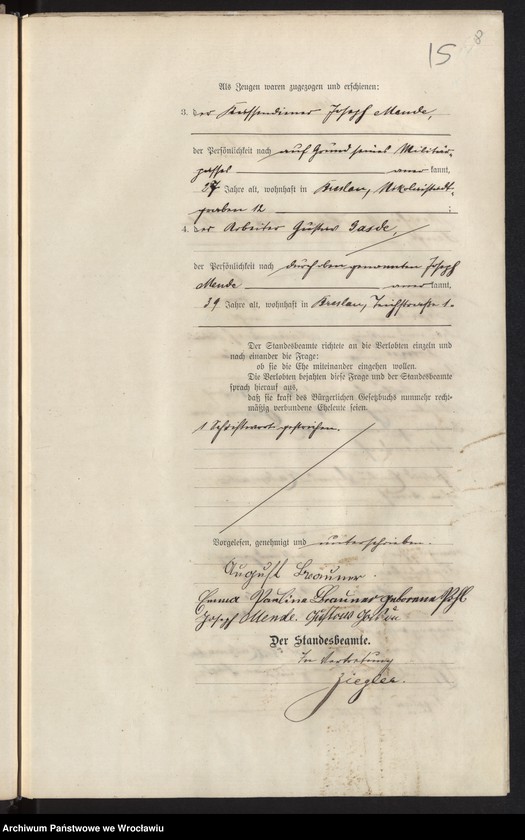 image.from.unit.number "Heiraths-Haupt-Register Breslau I 1909 Band 4"