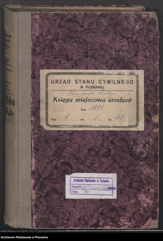 Obraz 2 z jednostki "Księga urodzeń t. I"