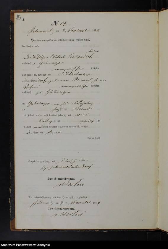 image.from.team "Urząd Stanu Cywilnego w Piotrowicach pow. iławski ( dawny pow. suski )"
