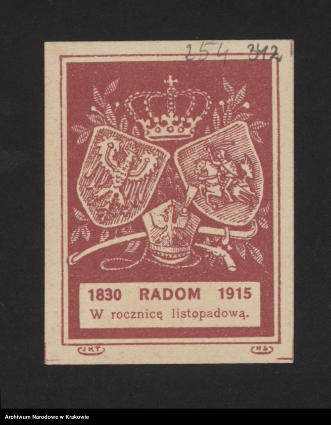Obraz 5 z kolekcji "Znaczki i cegiełki kwestacyjne w zasobie Archiwum Narodowego w Krakowie111"