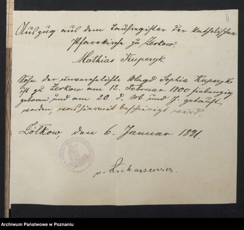 image.from.unit.number "Acta betreffend die Sammel-Akten zu den Heiratsregistern des Standesamtsbezirk Wyslawice Kreis Schroda"