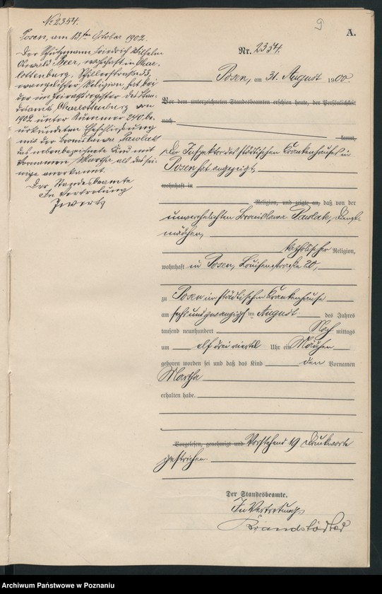 Obraz 12 z jednostki "Księga miejscowa urodzeń"