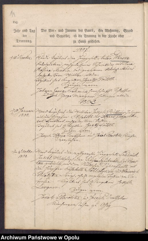 image.from.unit.number "Copulations-Buch von Osseg vom Jahre 1798 - [1873] [Kościół filialny w Osieku Grodkowskim parafii rzymskokatolickiej w Lipowej]"