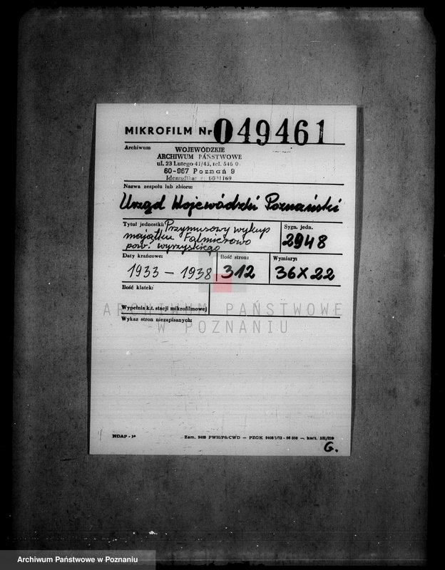 Obraz 2 z jednostki "Przymusowy wykup majątku Falmierowo powiatu wyrzyskiego"