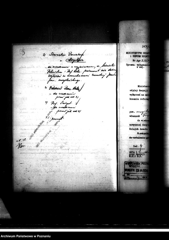 Obraz 7 z jednostki "Majątek Jankowo /Ludwiniec/ powiatu mogileńskiego wyłączenie z art. 5 ustawy o wykonaniu reformy rolnej"