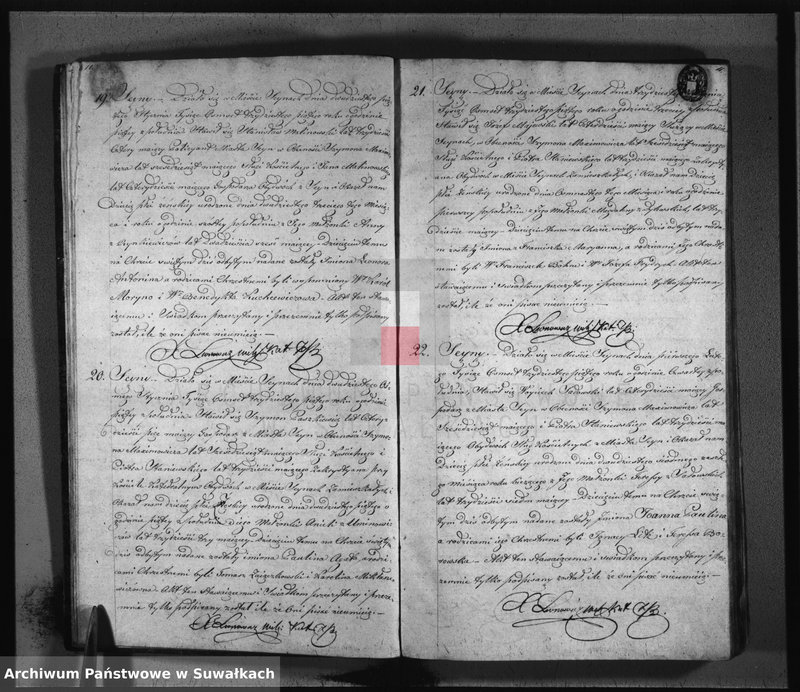 image.from.unit.number "Duplikat akt urodzonych, zaślubionych i umarłych w parafij seyneńskiey roku 1835"