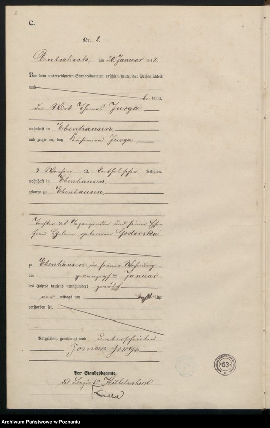 Obraz 4 z jednostki "Sterbe-Haupt-Register"