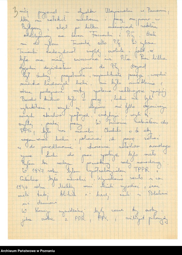 Obraz 13 z jednostki "Relacje i wspomnienia dotyczące powstania wielkopolskiego: 1. Poznań, część V /autorzy relacji od T - W/./Zakrzewski Władysław/."