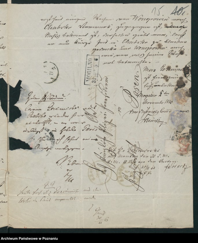 Obraz 18 z jednostki "A. betr. Max Gozimierski /auch über Erasmus von Blewczyński/"