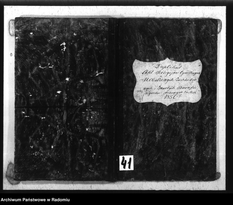 image.from.unit.number "Duplikat akt Religijno - Cywilnych Urodzonych, Zaszlubionych i Zmarłych Parafii Wysoka spisanych za rok 1850"