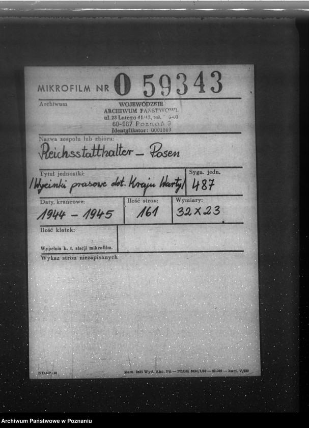 Obraz 2 z jednostki "Wycinki prasowe dotyczące Kraju Warty"