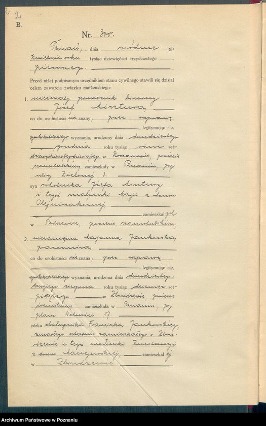 Obraz 4 z jednostki "Księga miejscowa małżeństw tom II [Rejestr główny małżeństw]"