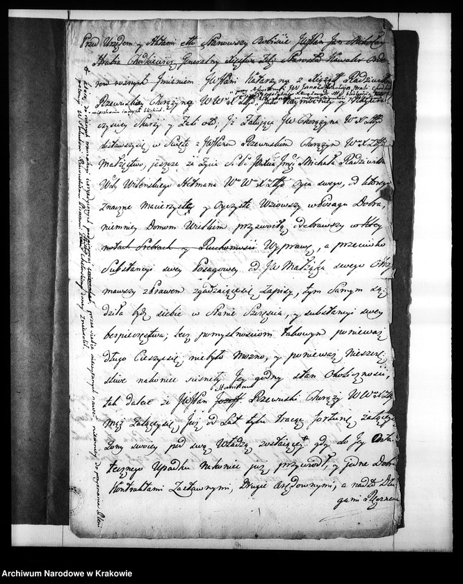 Obraz 18 z jednostki "Stanisław Ferdynand Rzewuski, chorąży w. lit. Akta rodzinno-majątkowe"