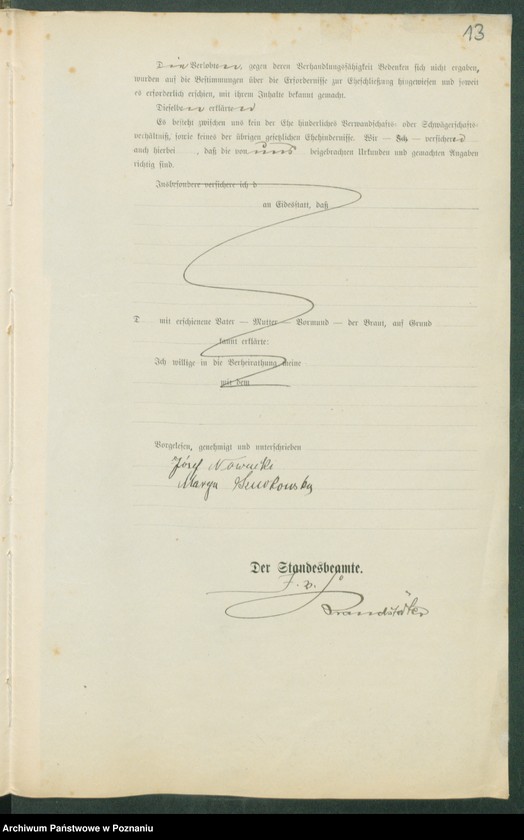 Obraz 15 z jednostki "[Dokumenty dostarczone przez narzeczonych do zawarcia związku małżeńskiego za 1902 rok. Tom V]"