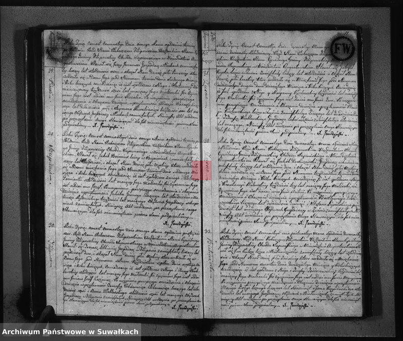 Obraz 8 z jednostki "Akta Urodzonych Gminy Filipowskiey od Dnia 1-go Stycznia 1818 R-u"
