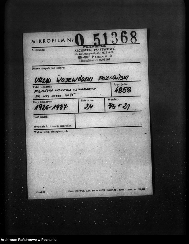 image.from.unit.number ""Poznańska Industria Ultramaryny" nr woj. 3075"