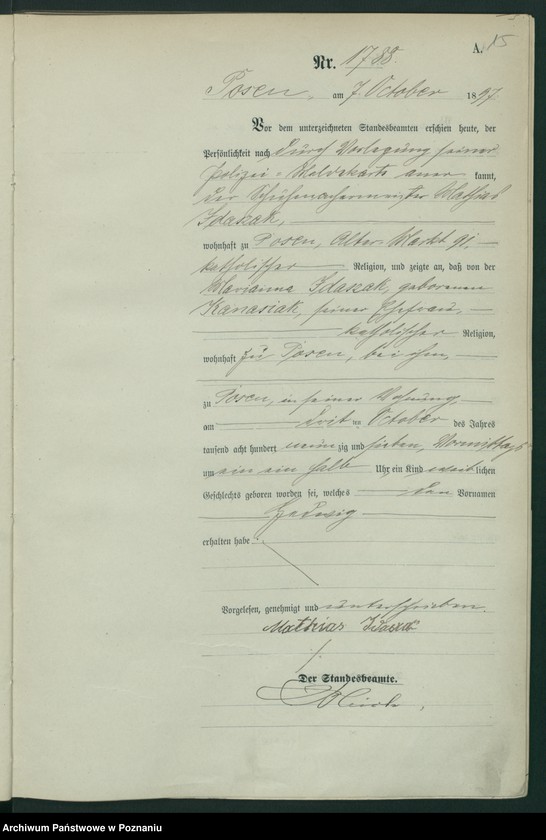 Obraz 18 z jednostki "Księga urodzeń t. IV"