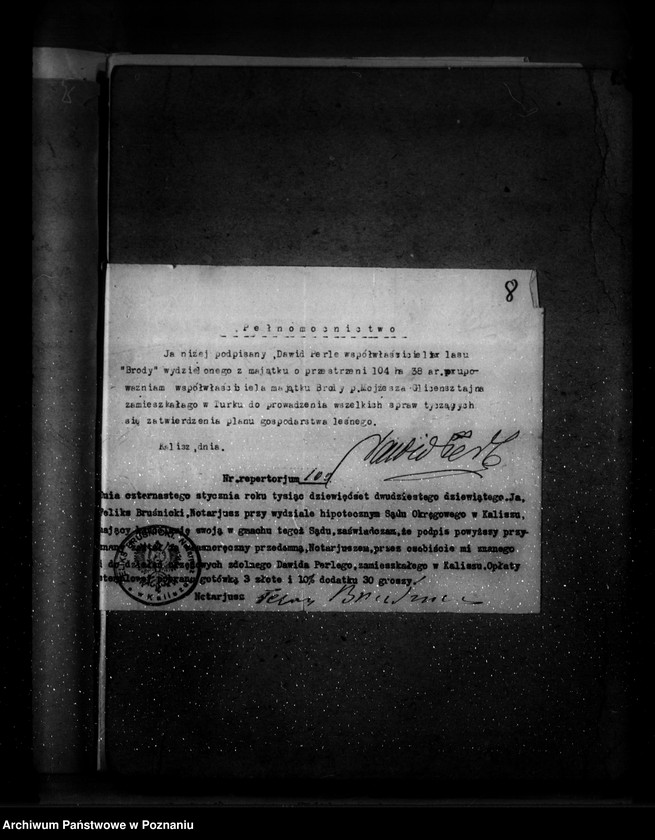 Obraz 12 z jednostki "Zatwierdzenie planu gospodarstwa leśnego dla majątku Brody powiatu tureckiego"