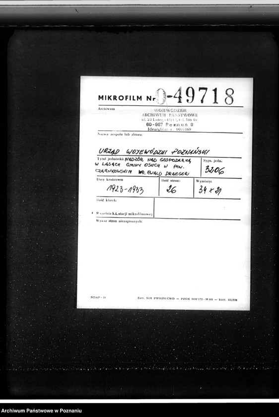 Obraz 2 z jednostki "/Nadzór nad gospodarką w lasach gminy Osuch w powiecie czarnkowskim własność Ewald Draeger"