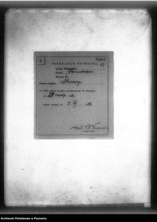 Obraz 15 z jednostki "Przymusowy wykup majątku Strzeszyn powiatu poznańskiego na cele parcelacyjne"