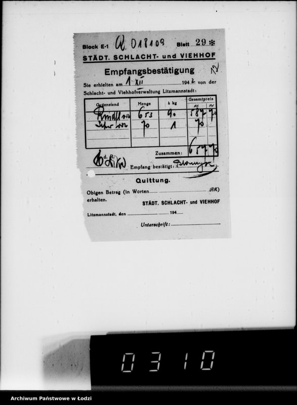 Obraz 16 z jednostki "Lebensmitteleinkauf. Aufträge, [Lieferscheinen und Rechnungen] 18051-18110"