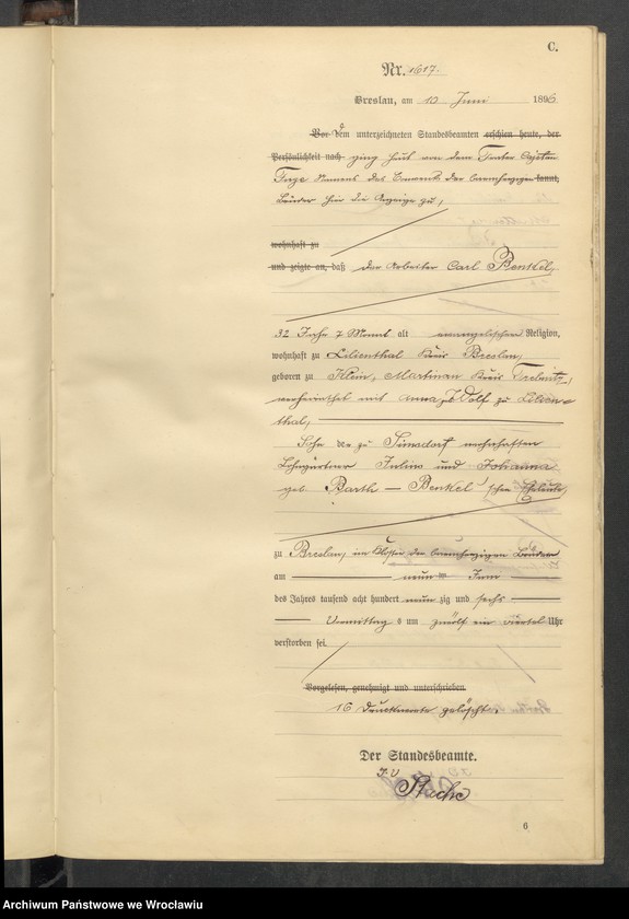 image.from.unit.number "Sterbe-Haupt-Register Breslau II 1896 Band 5"