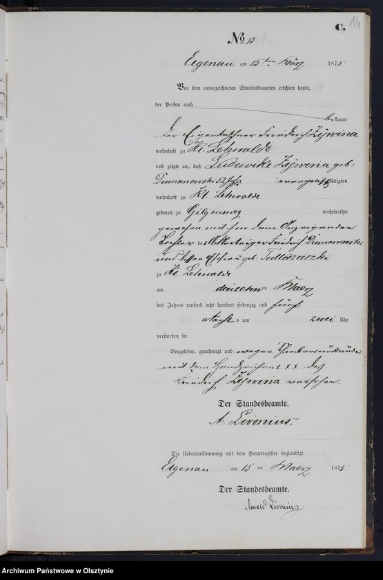 image.from.unit.number "Sterbe-Neben-Register Nr 1 - 65"