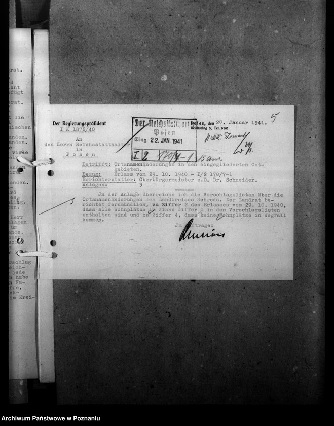 Obraz 9 z jednostki "Ortsnamenänderung - Kreis Schroda (Środa)"