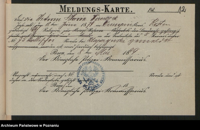 Obraz 14 z jednostki "Die von den Verlobten beigebrachten Urkunden zur Eheschliessung pro 1899"