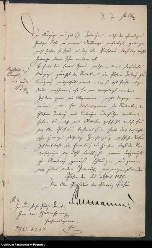 Obraz 11 z jednostki "A. gen. betr. Erlasse der höheren Behörden /Ministerium, Oberpräsident, Regierung…/ wider politische Umtriebe"