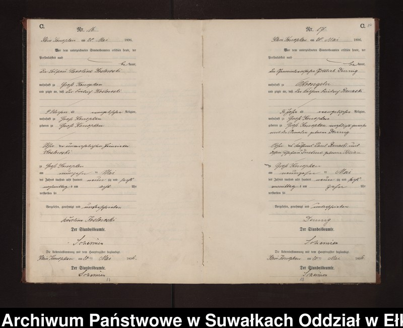 image.from.unit.number "Sterbe-Neben-Register des Preussischen Standes-Amtes Gross Konopken Kreis Loetzen"