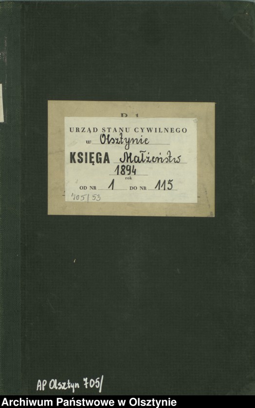 image.from.unit.number "Heiraths-Haupt-Register Nr 1 - 115"