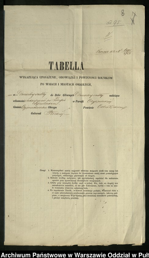 image.from.unit.number "O urządzaniu chłopów byłej rządowej wsi Dmochy-Sadły, gm. Długosiodło, wchodzącej w skład prywatnej własności Przetycz podlegającej właścicielowi Witalisowi Krasnodębskiemu"