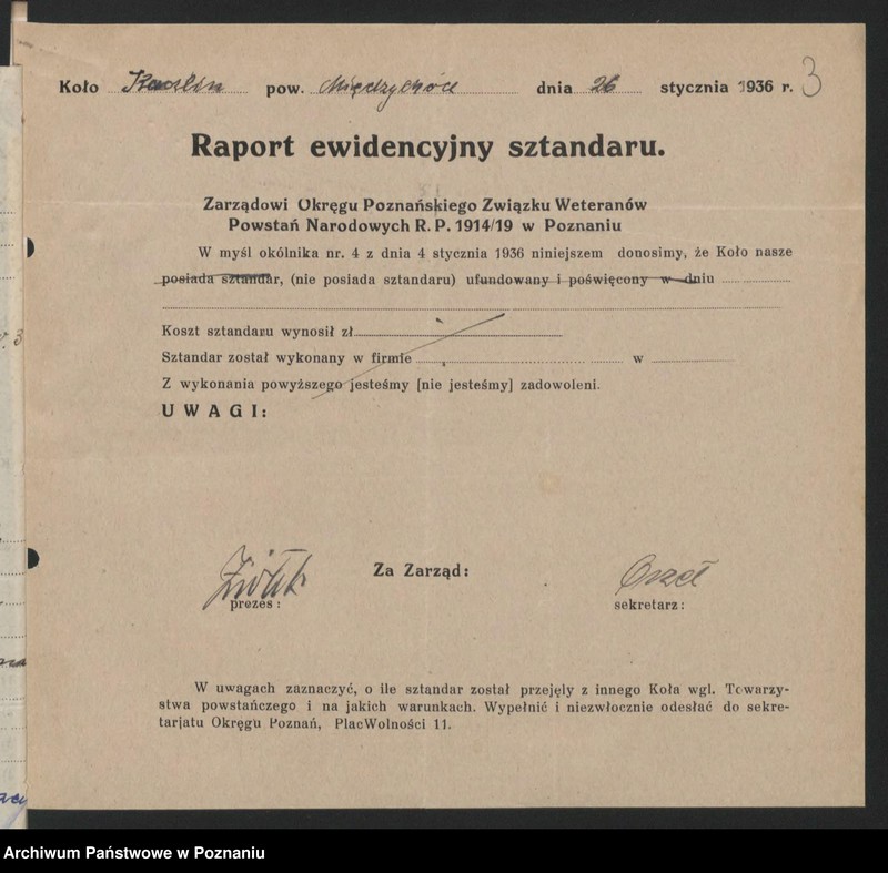 Obraz 6 z jednostki "Kaczlin, powiat Międzychód akta koła."