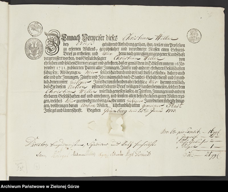 image.from.unit.number "Władze miasta Zielona Góra wystawiają Kristianowi Heller świadectwo prawego urodzenia"