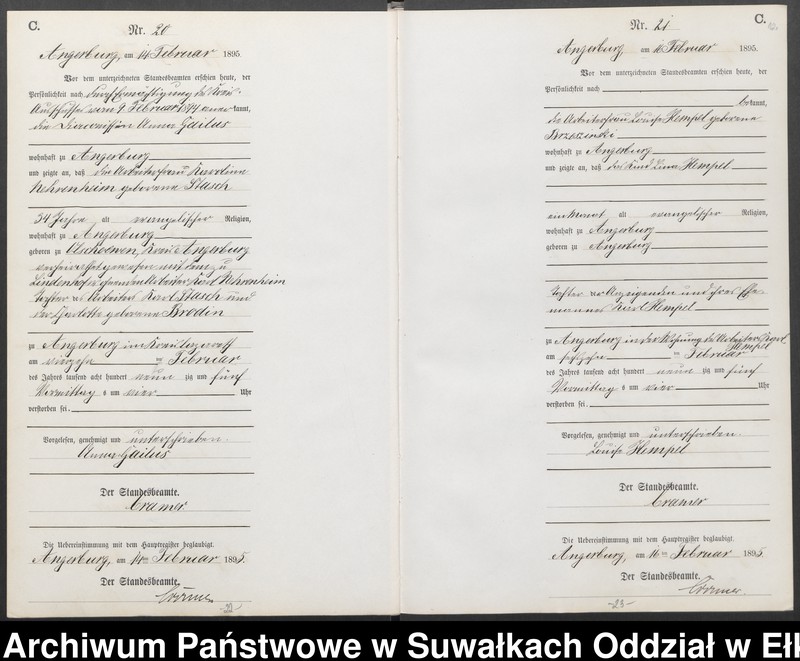 image.from.unit.number "Sterbe-Neben-Register des Preussischen Standes-Amtes Angerburg Kreis Angerburg"