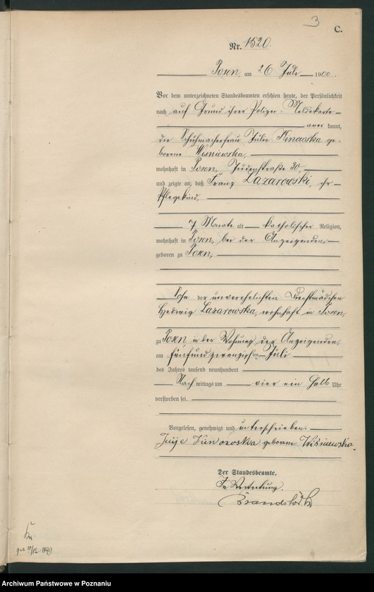 Obraz 6 z jednostki "Księga miejscowa zgonów"