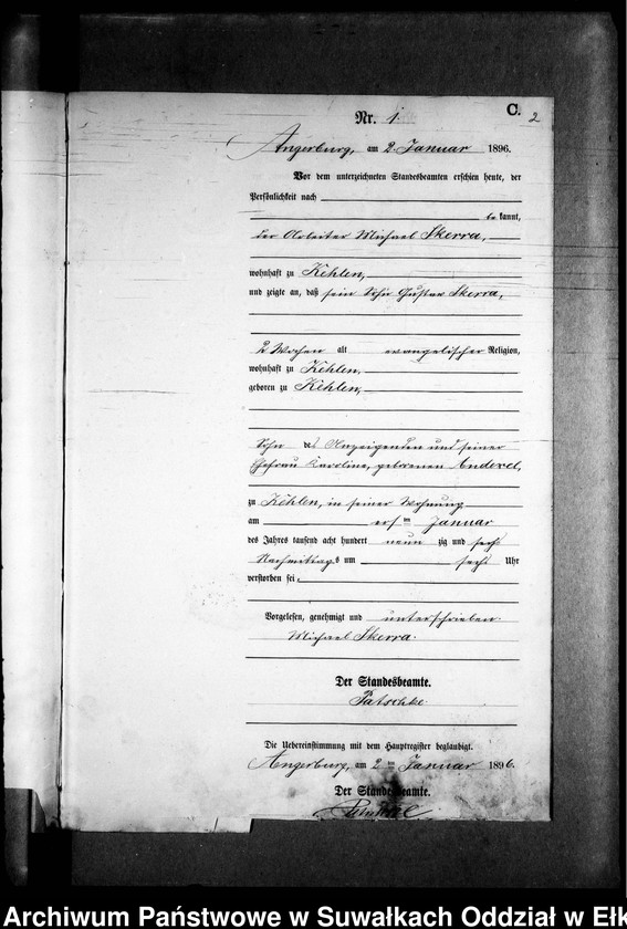 image.from.unit.number "Sterbe-Neben-Register des Preussischen Standes-Amtes Kehlen Kreis Angerburg"