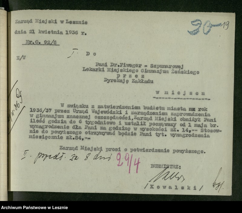 Obraz 20 z jednostki "[Szpunar Kazimiera - akta osobowe]"