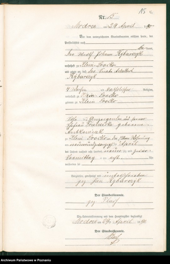 Obraz 19 z jednostki "Księga zgonów"
