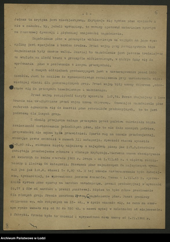 Obraz 6 z jednostki "Sekcja Włókiennicza-protokoły posiedzeń, sprawozdania"