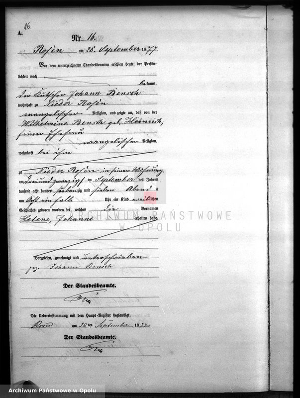 image.from.unit.number "Geburts-Neben-Register Standesamts Rosen pro 1877"