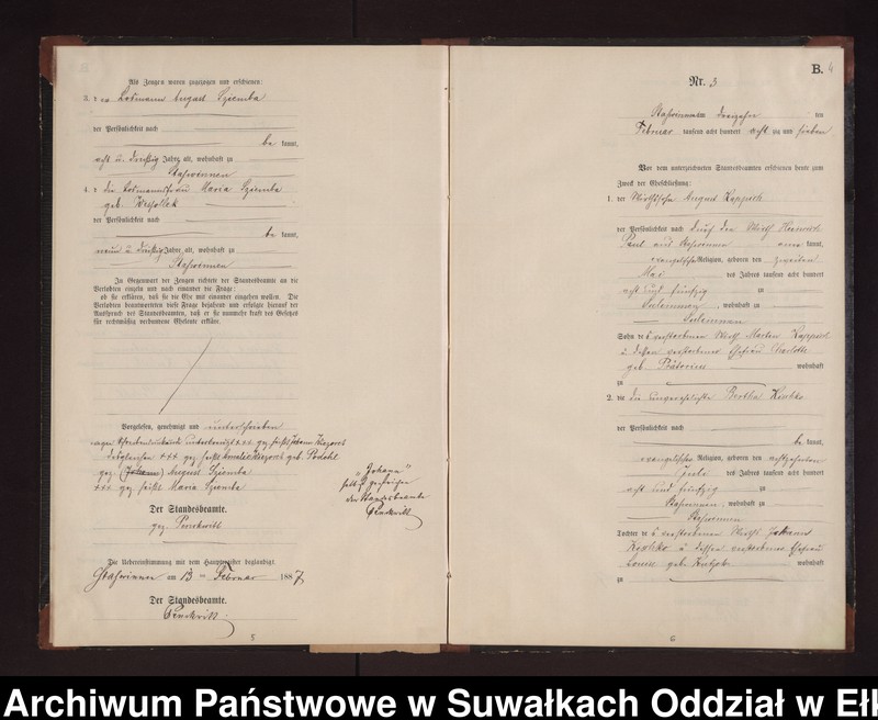 image.from.unit.number "Heiraths-Neben-Register des Preussischen Standes-Amtes Stasswinnen Kreis Loetzen"