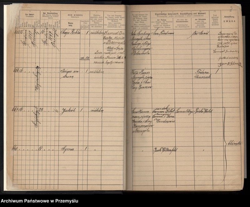 image.from.unit.number "Księga urodzin rok 1897-1900 tom XXIV [Księga urodzeń]"