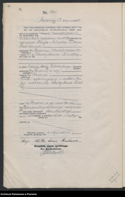 Obraz 18 z jednostki "Księga miejscowa zgonów tom IV [Rejestr główny zgonów]"