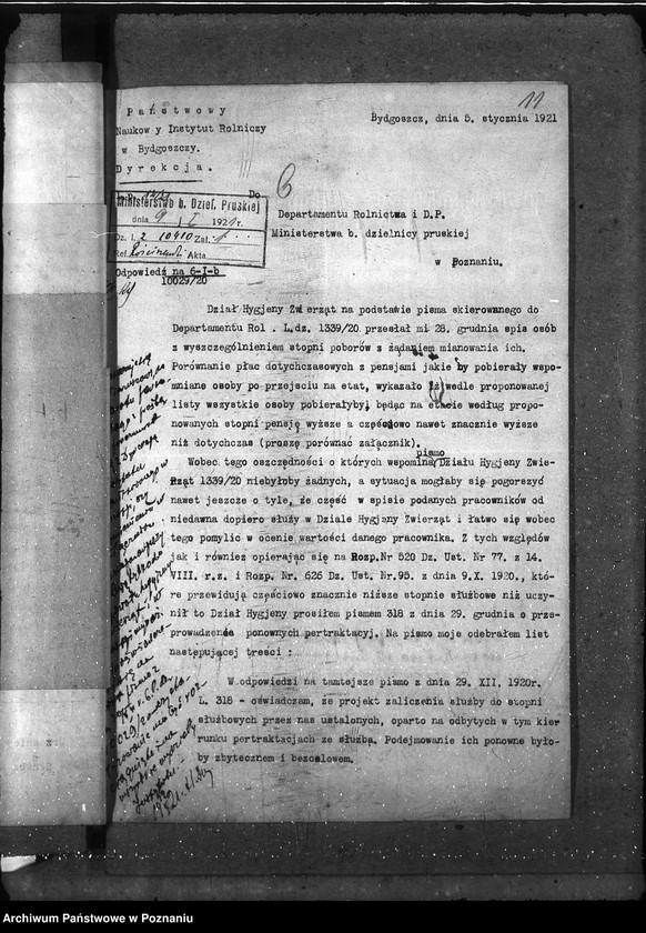 image.from.unit.number "Sprawy osobowe Państw. Inst. Nauk. Rolniczy w Bydgoszczy etatyzowanie funkcjonariuszy niższych"