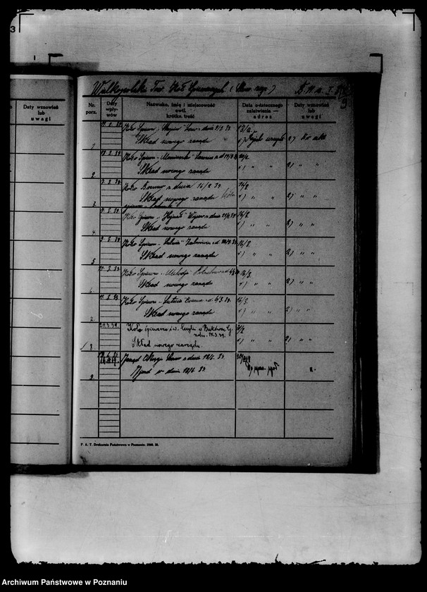 Obraz 12 z jednostki "/Spisy spraw Wydziału Społeczno-Politycznego/"